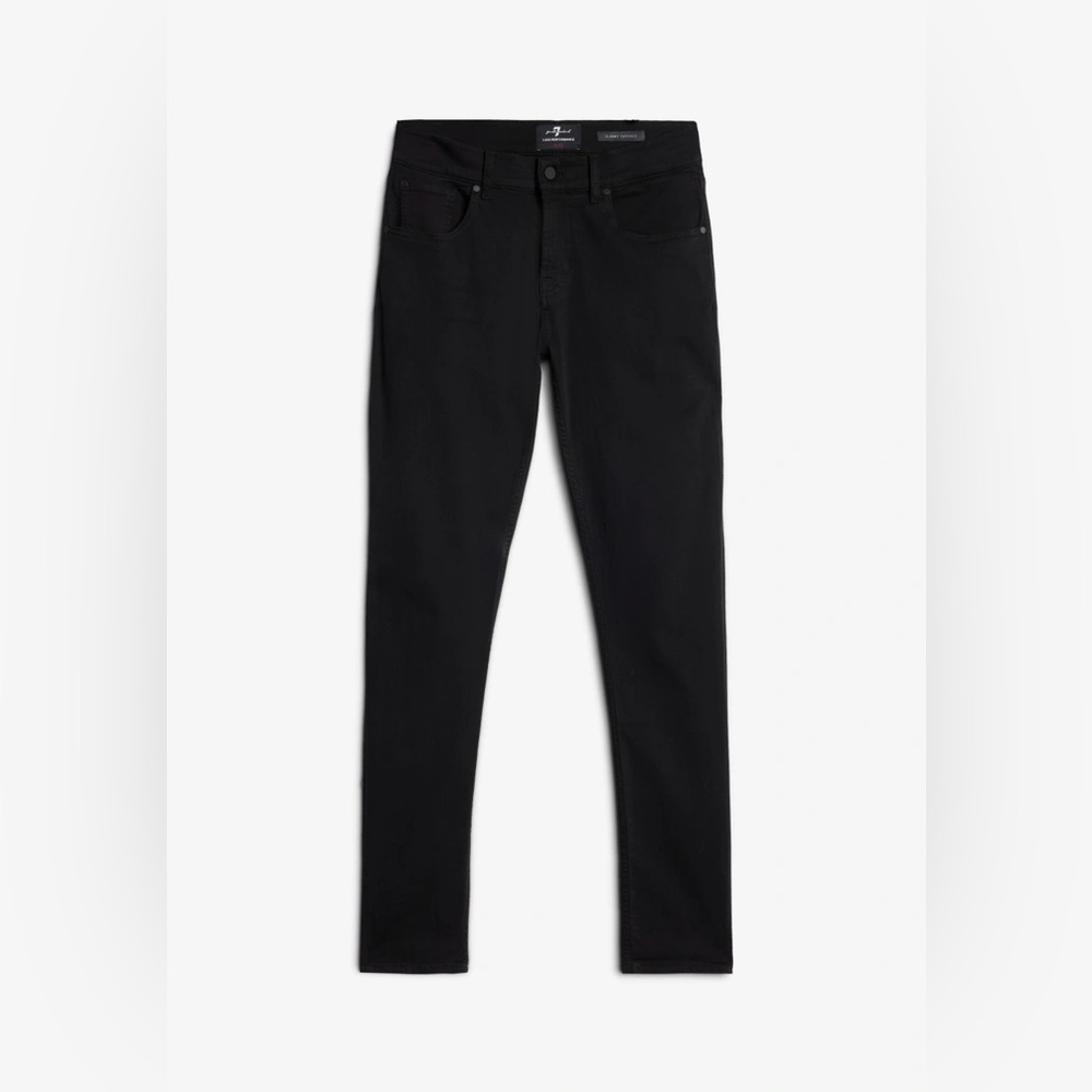 7 For All Mankind Dark Black Skinny Jeans
